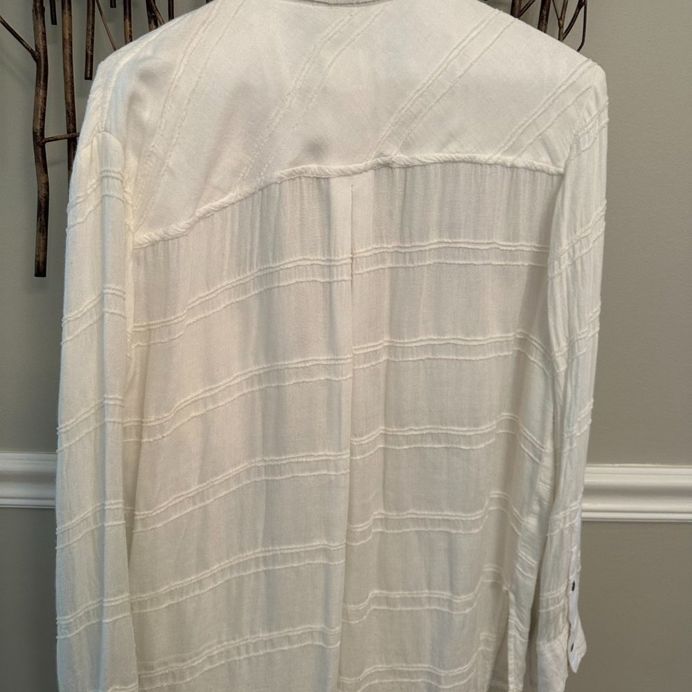 White Button Down, Linen, Billabong - image 7